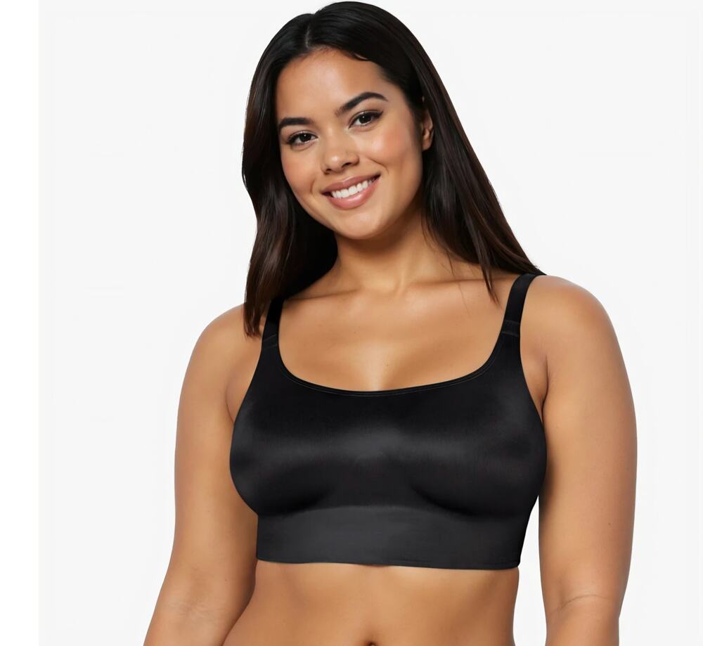 Ruby Ribbon Style 3067 Wireless Demiette Bra - Black, Size 36.